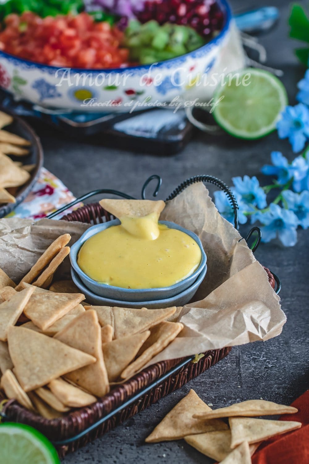 Sauce cheddar facile pour tacos