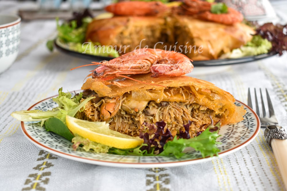 Recette de la pastilla au poisson et fruits de mer 