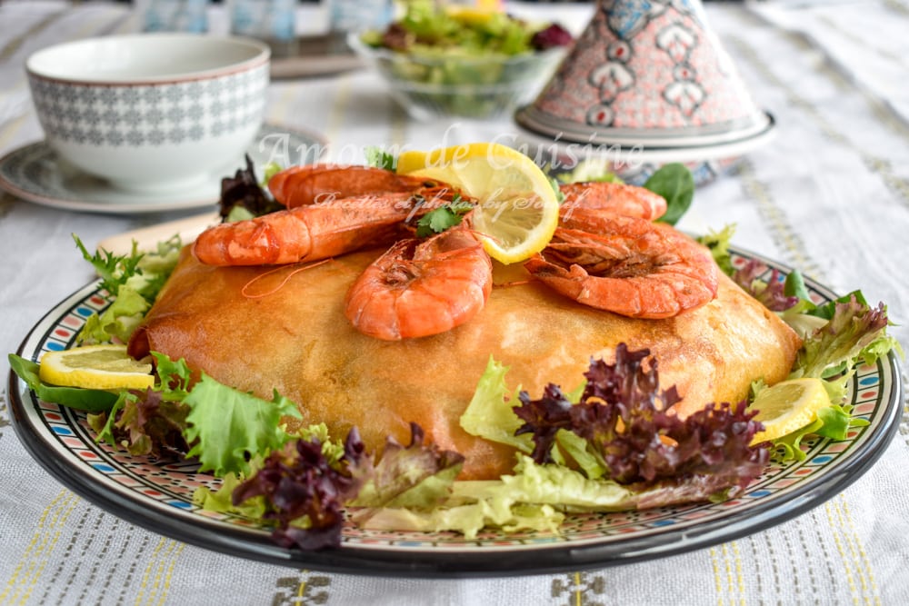 Recette de la pastilla au poisson et fruits de mer