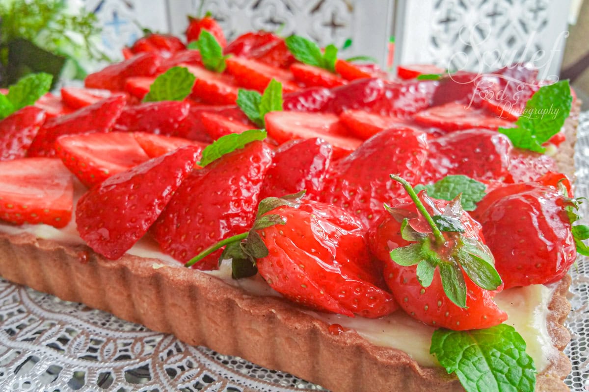 Tarte aux fraises à la creme pâtissière facile et rapide