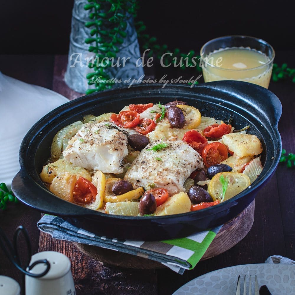 Tajine de fenouils aux olives et haddock (églefin )