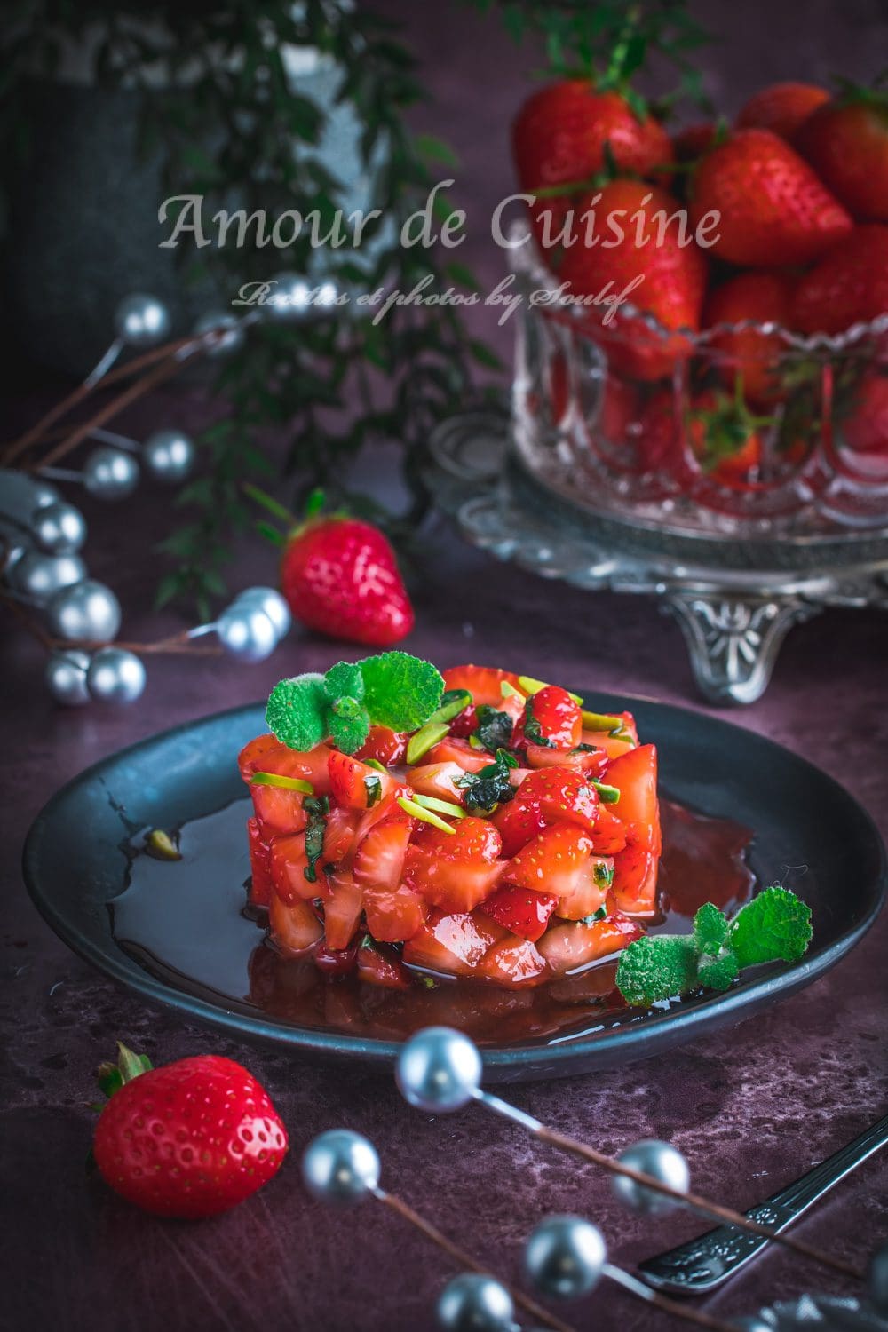 Tartare de fraises au basilic et jus de lime 3