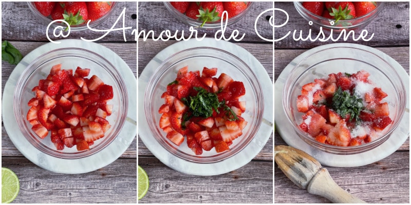 comment preparer le tartare de fraises au basilic