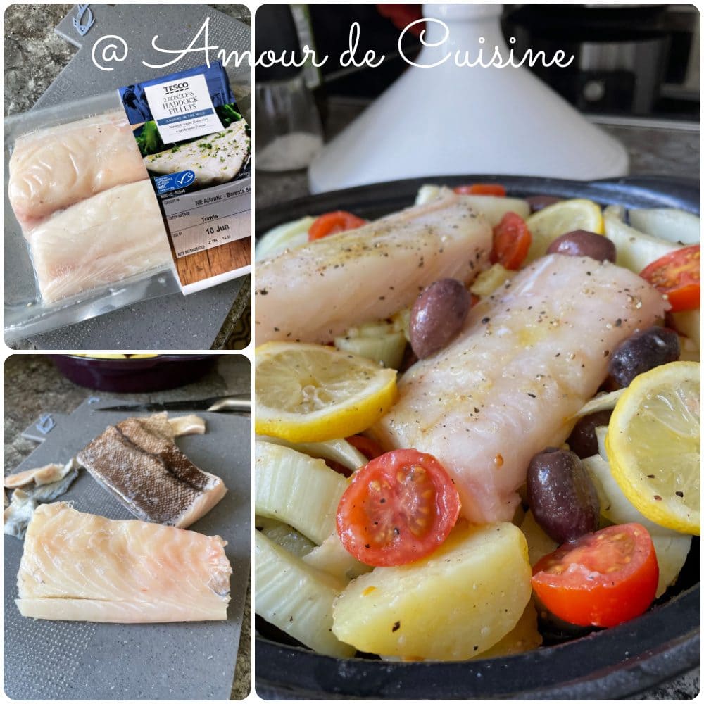 l'ajout du haddock au tajine de fenouil