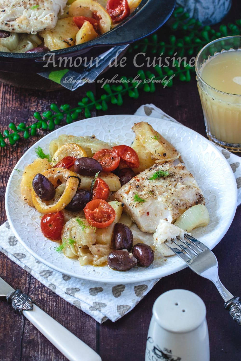 Tajine de fenouils aux olives et haddock (églefin )