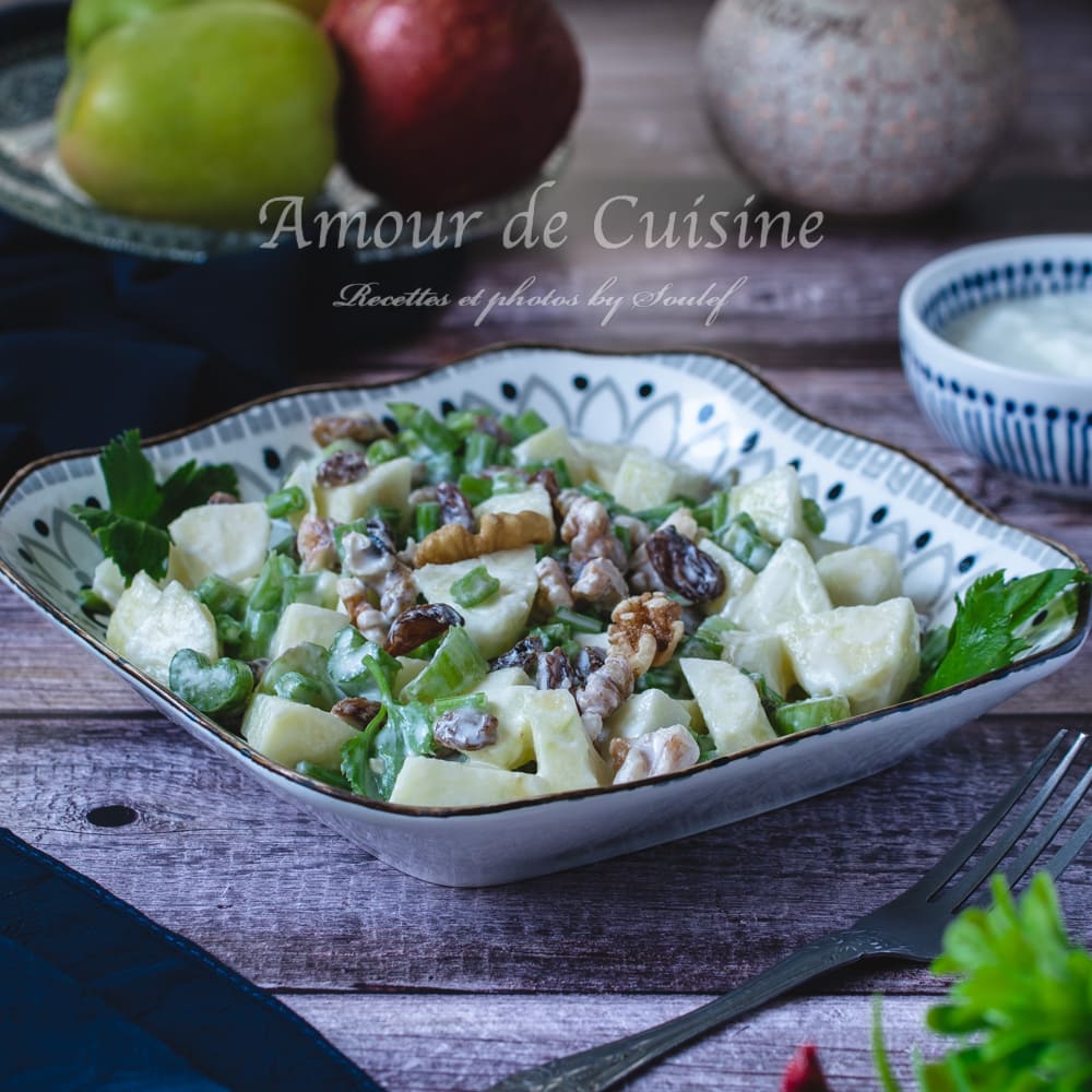 Salade au céleri et yaourt de chèvre