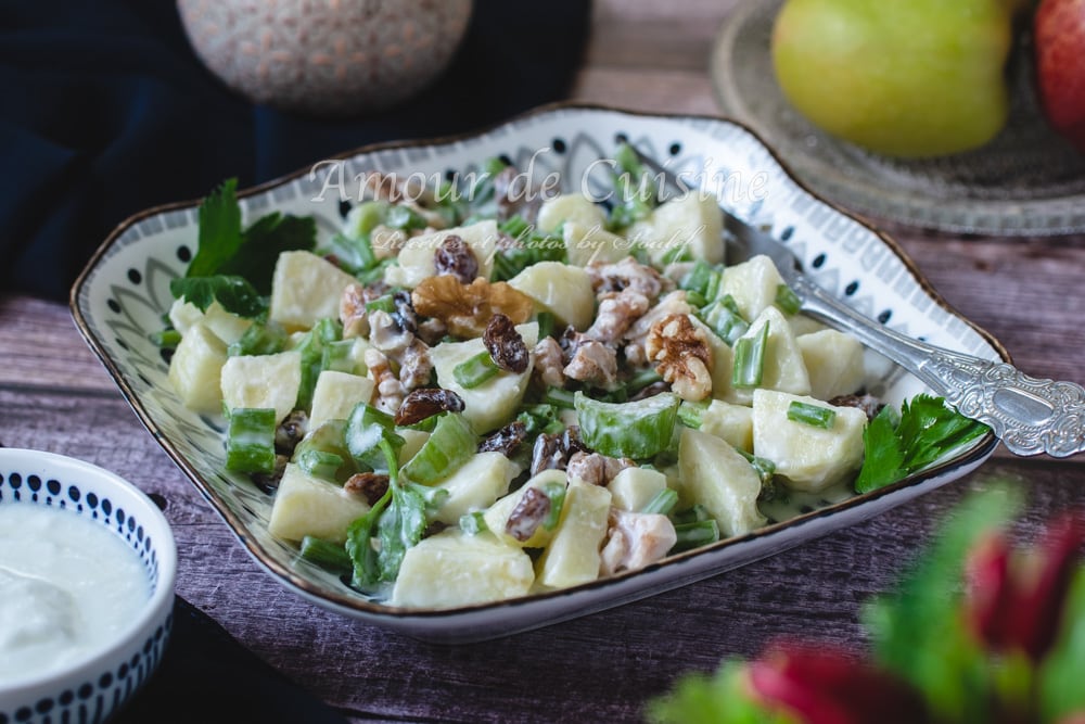 Salade au céleri et yaourt de chèvre