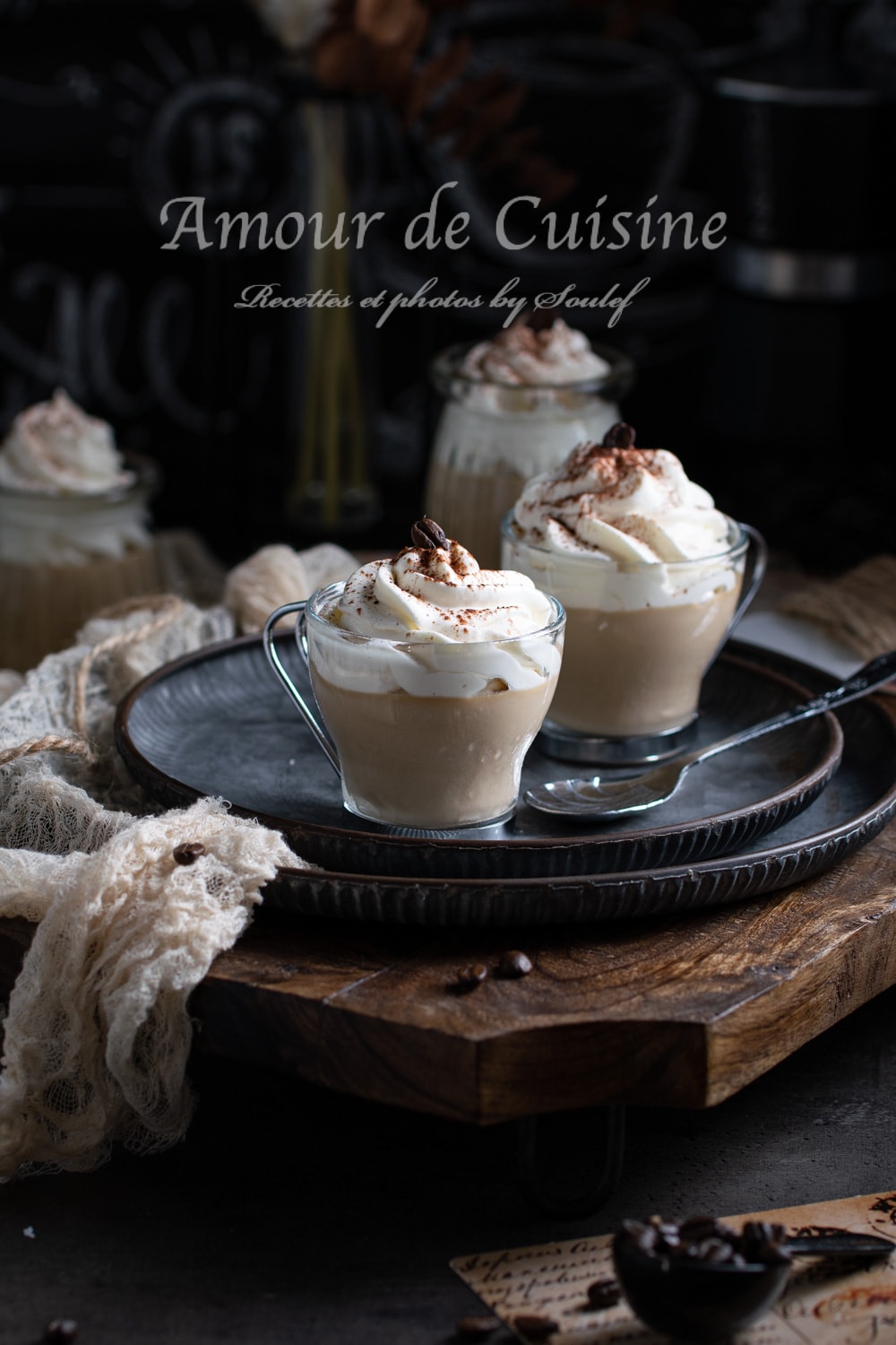 Crème dessert façon liégeois au café