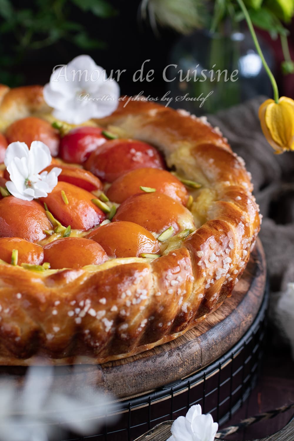 tarte briochée aux abricots