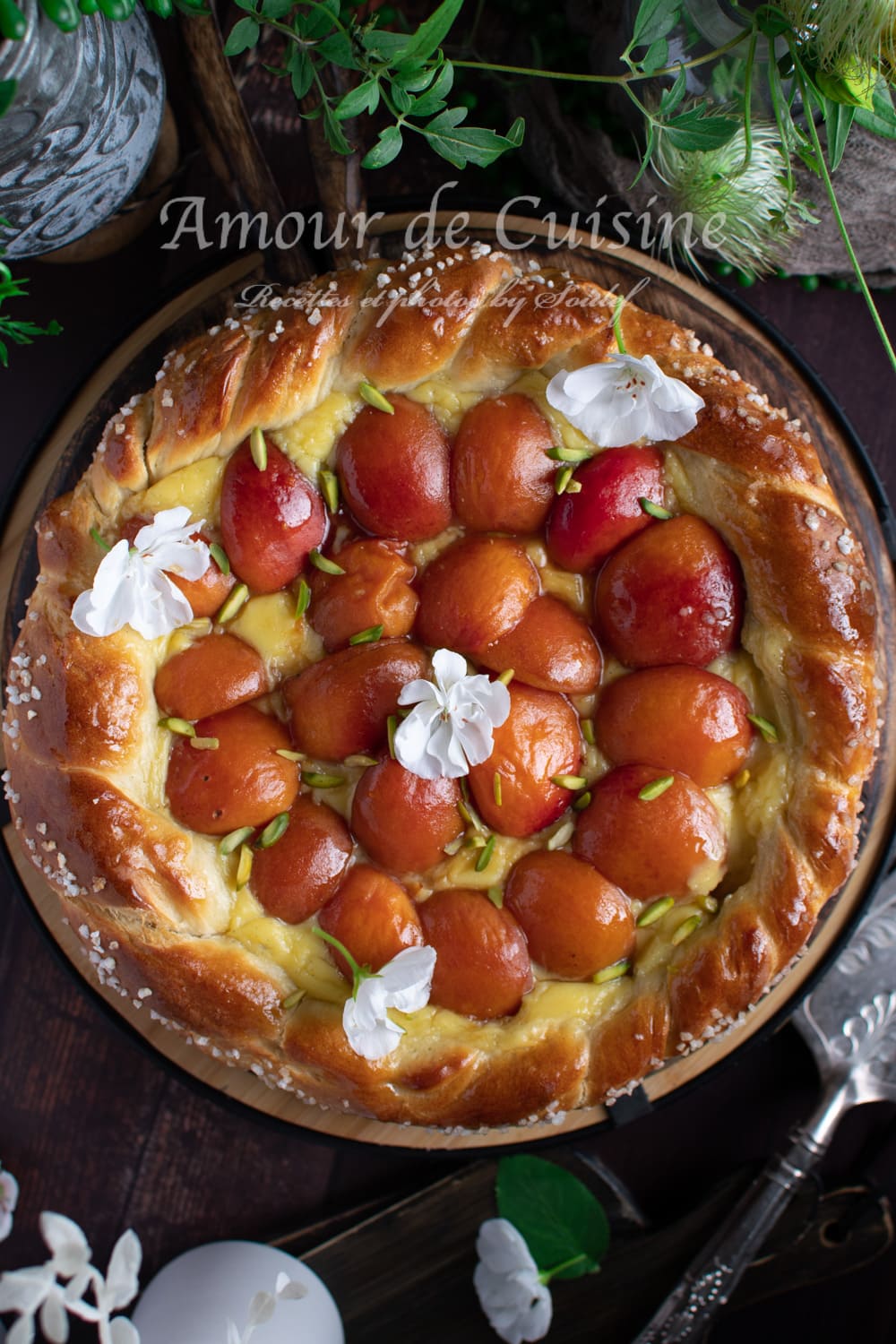 tarte briochée aux abricots