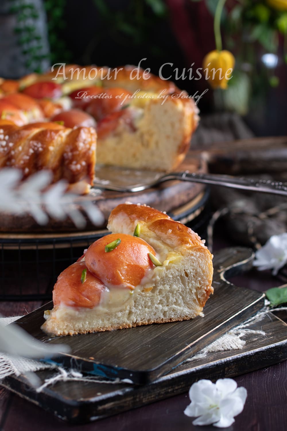 tarte briochée aux abricots