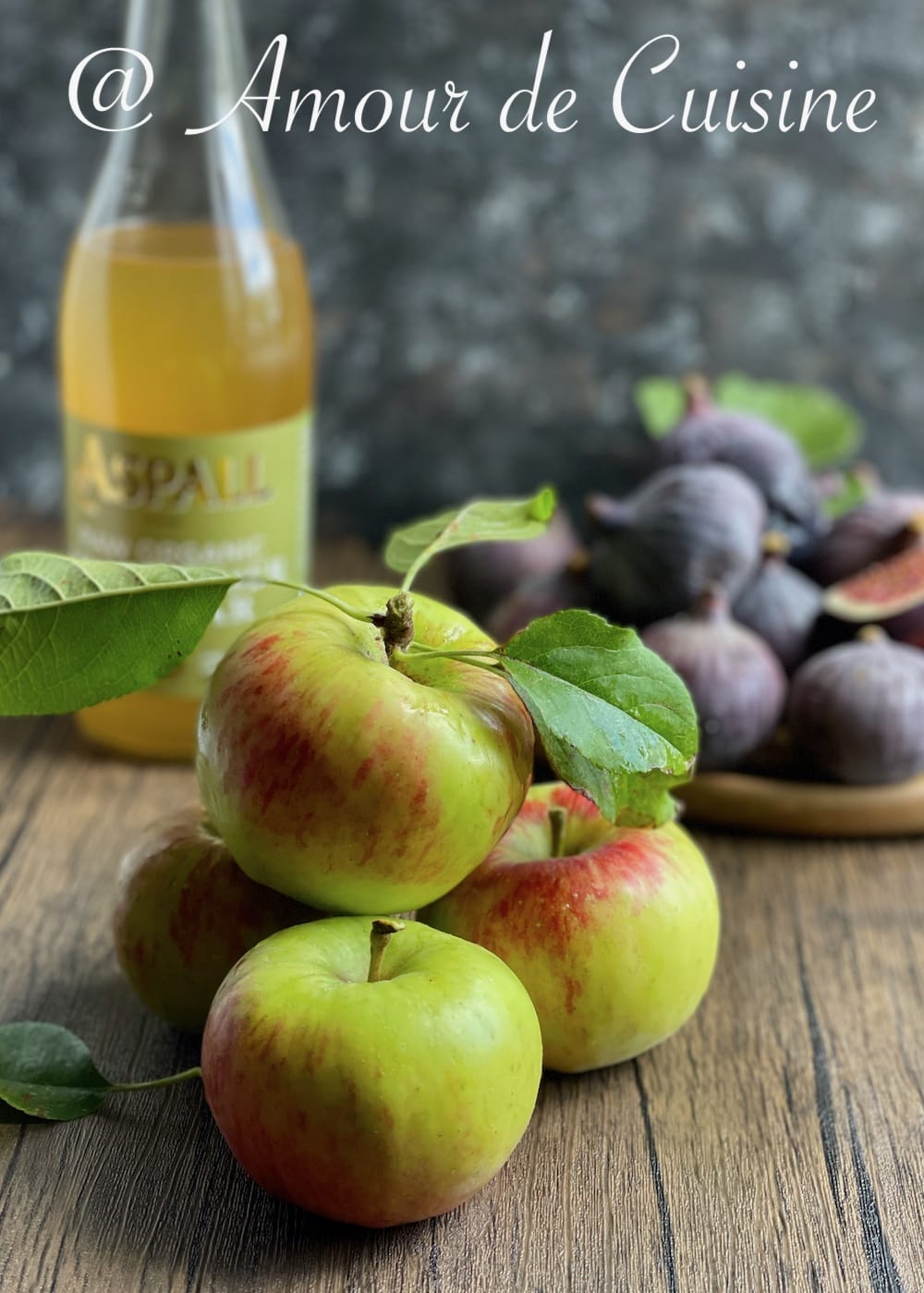 ingredients de chutney de figues et pommes
