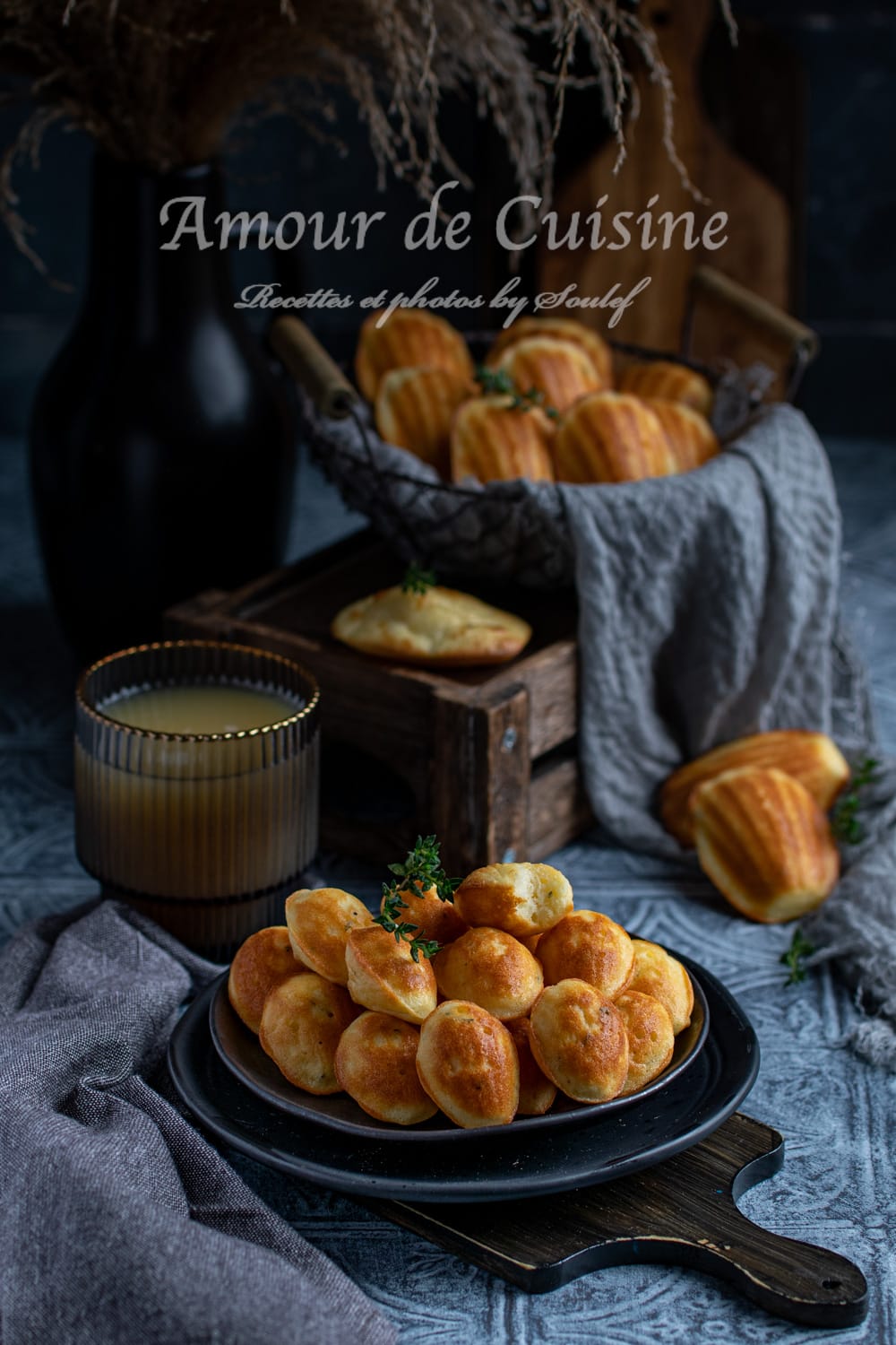 Madeleines salées au chèvre et thym