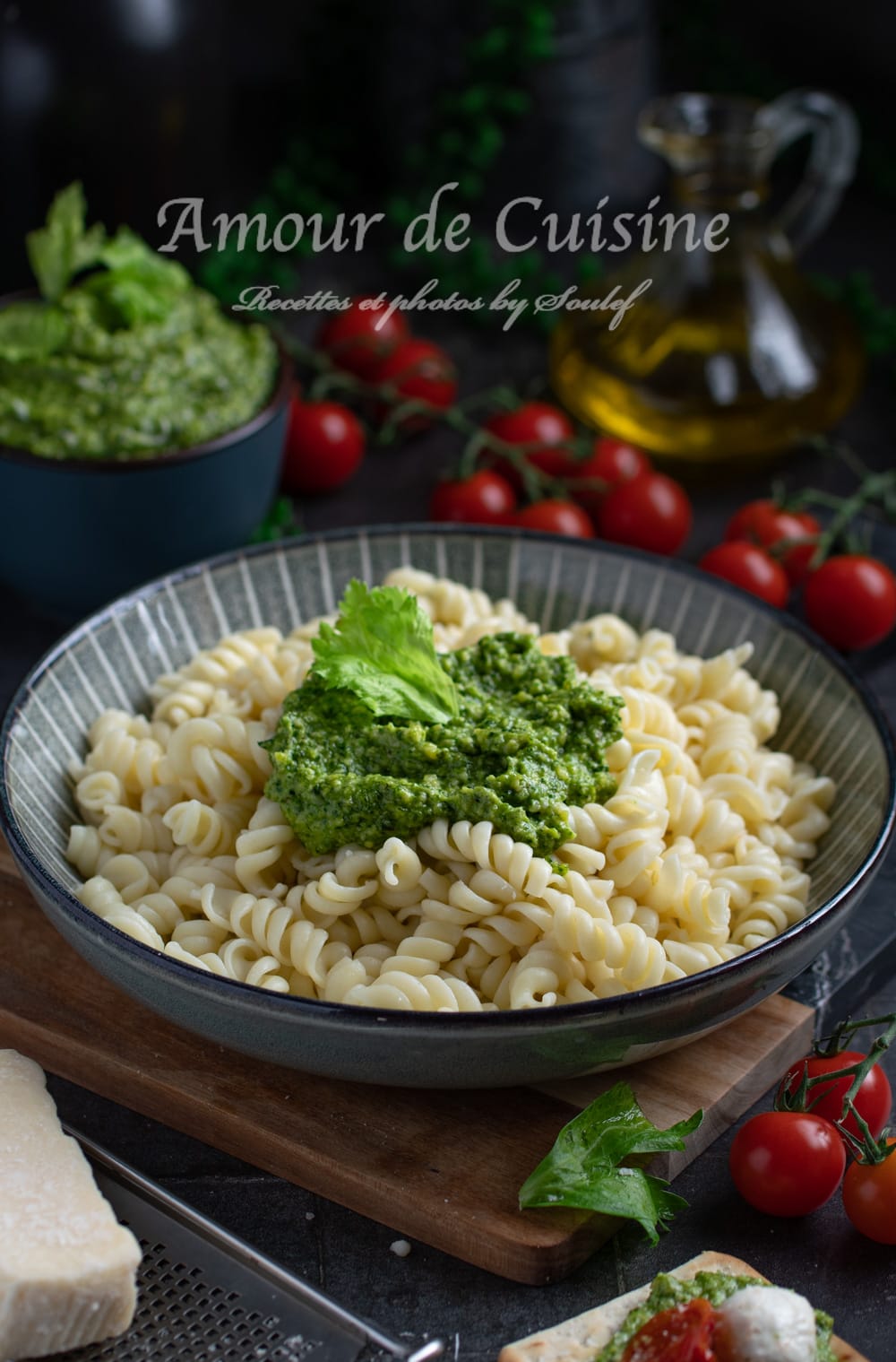 Pesto aux feuilles de céleri et noix de cajou