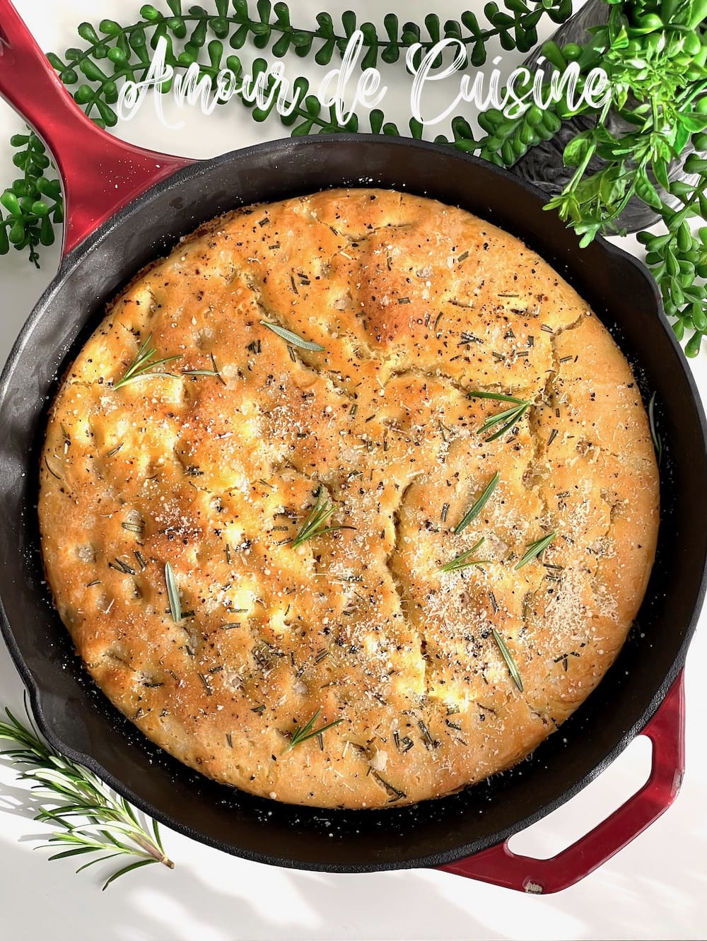 focaccia sans gluten à la sortie du four