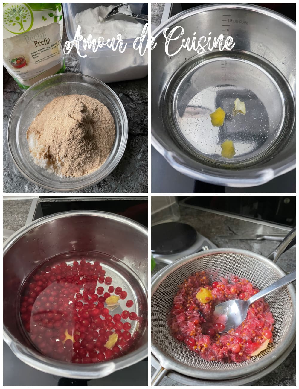 preparation de la pate de fruits groseille
