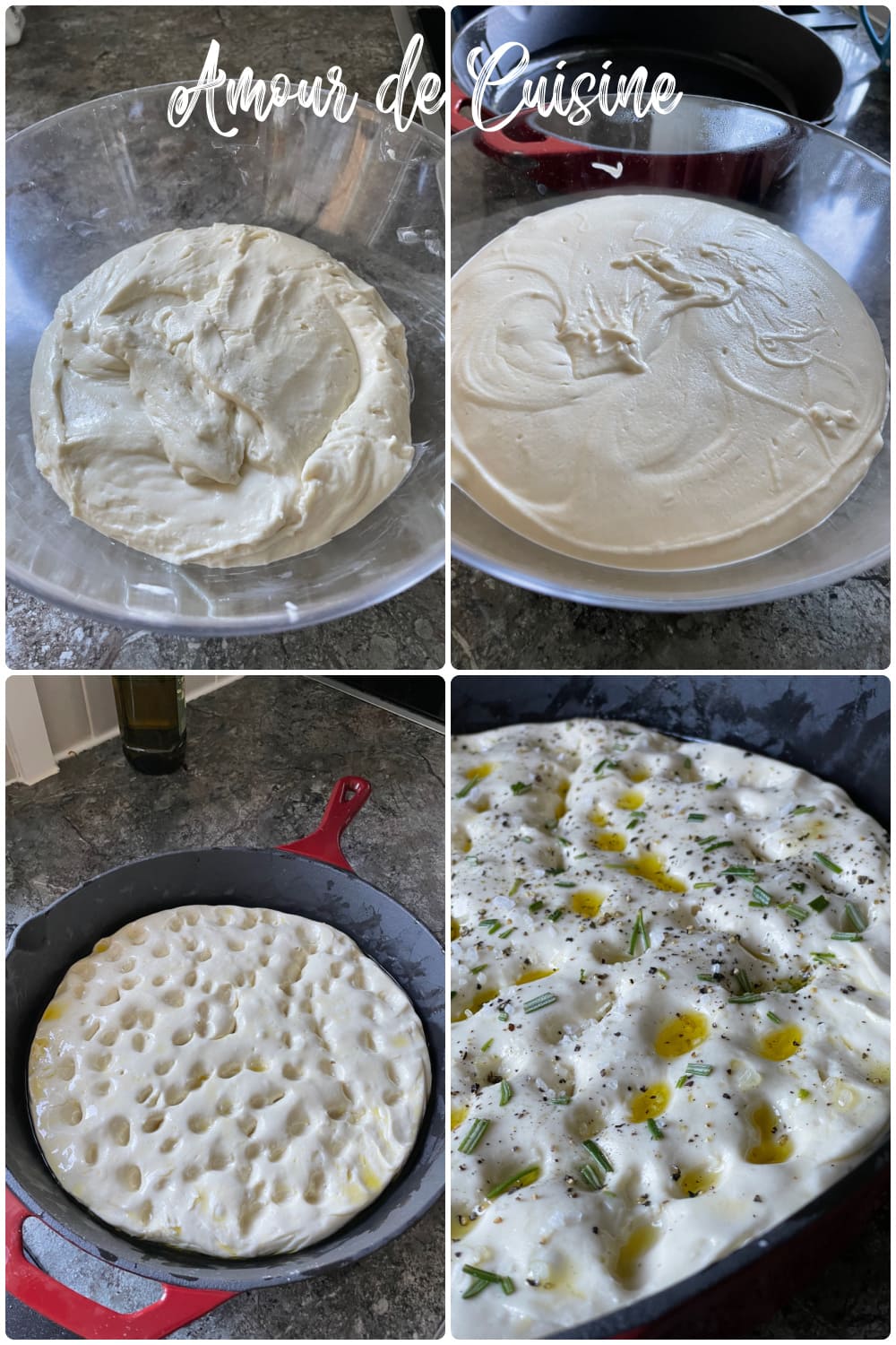 preparation du pain focaccia sans gluten