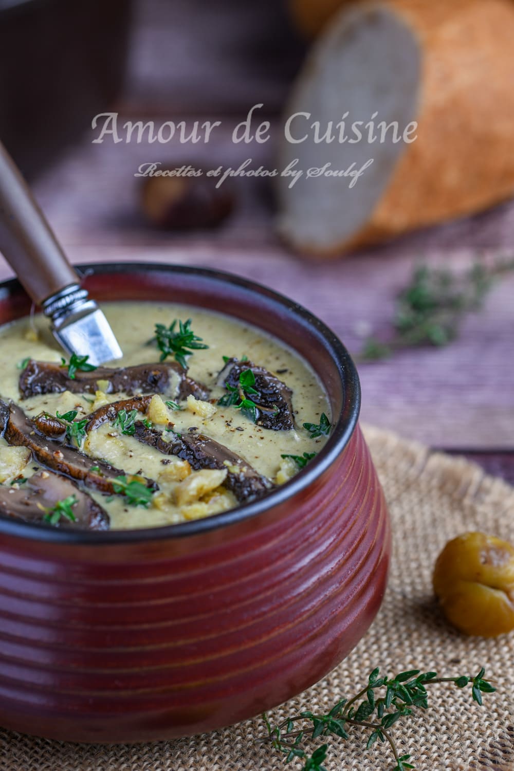 Velouté de Shiitaké et chataignes