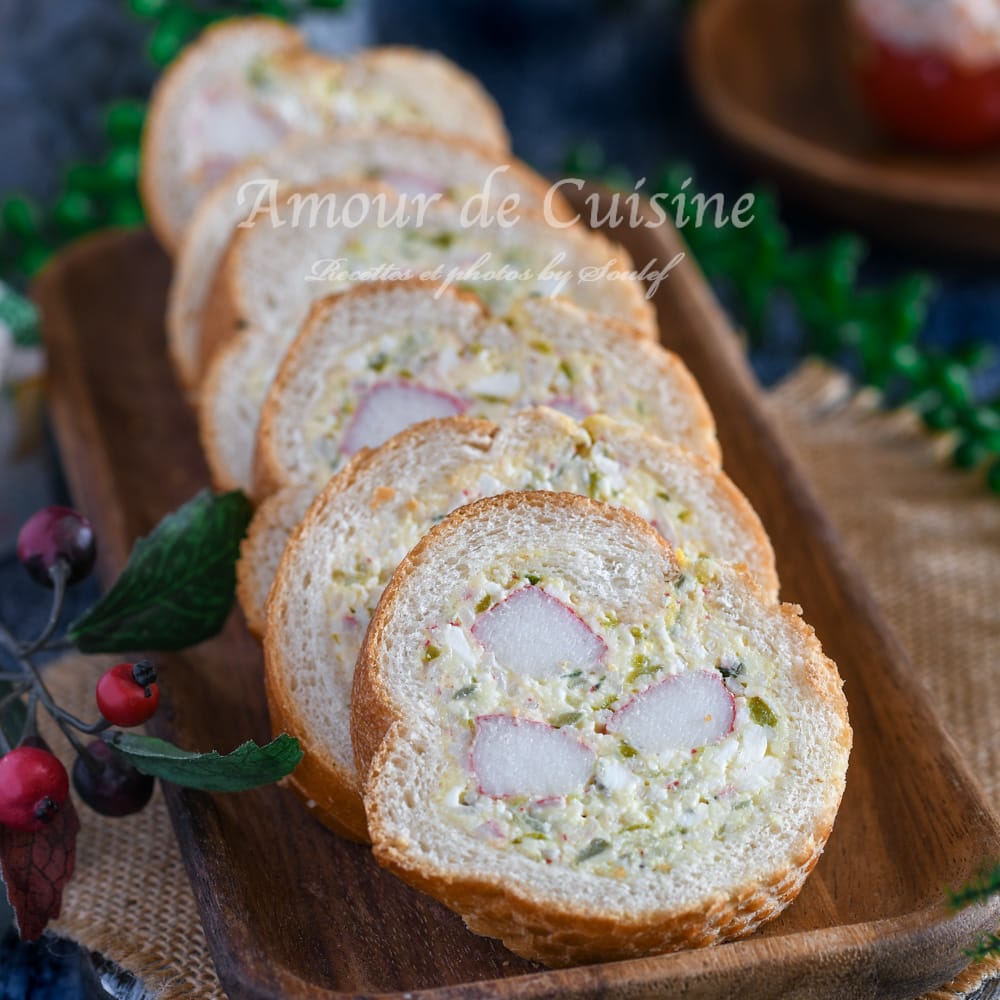 Baguette apéro farcie au surimi