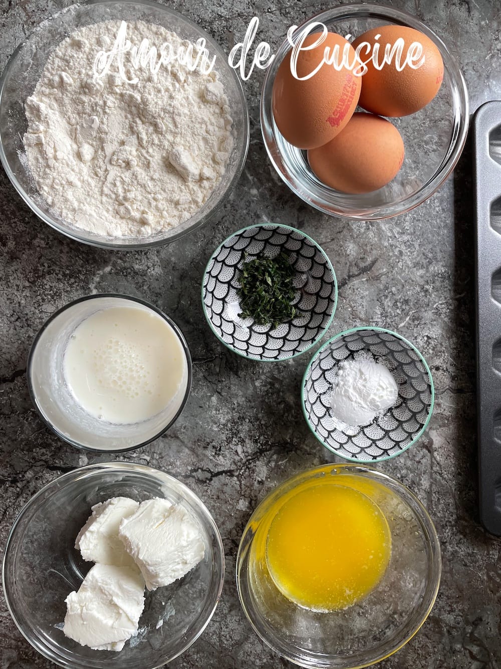 ingredients des madeleine au chevre