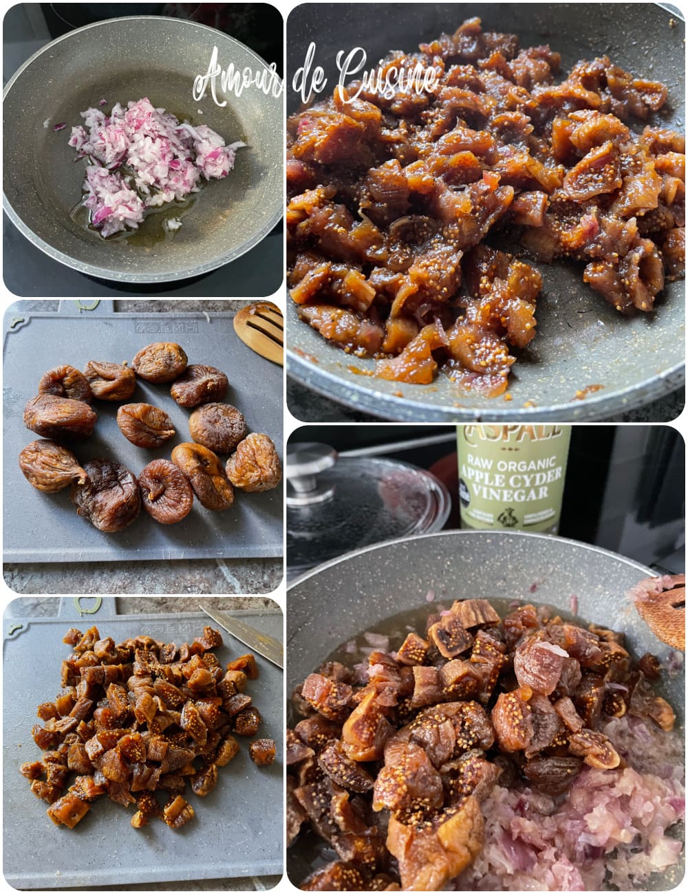 preparation du chutney de figues séchées