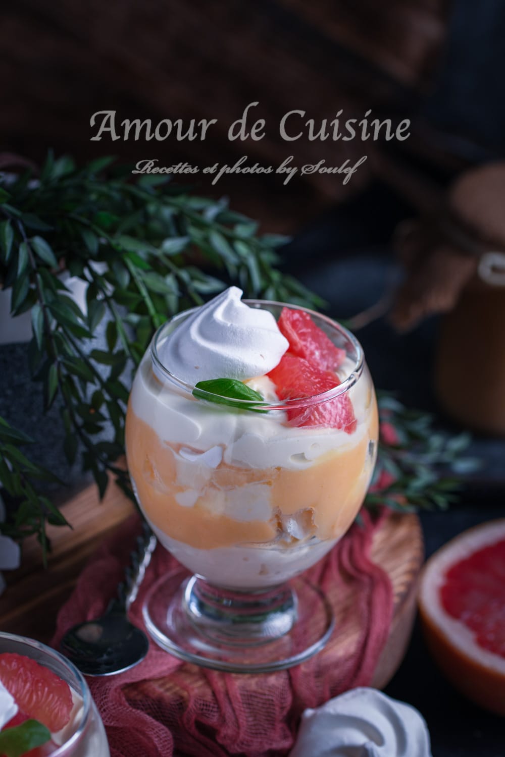 Eton mess au curd de pamplemousse