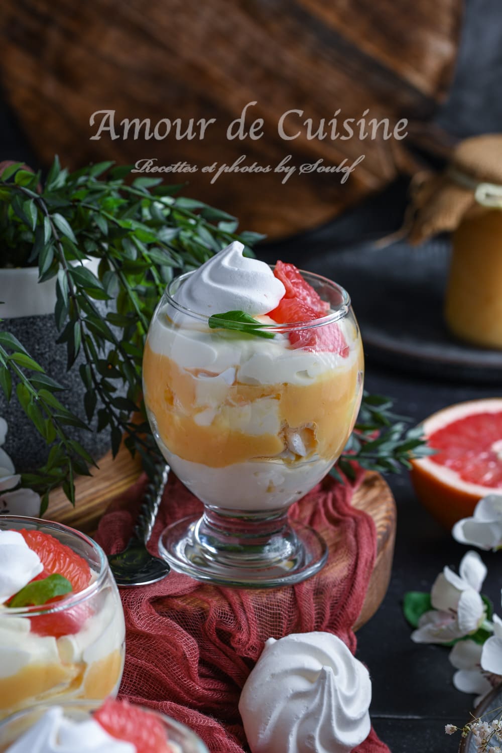 Eton mess au curd de pamplemousse