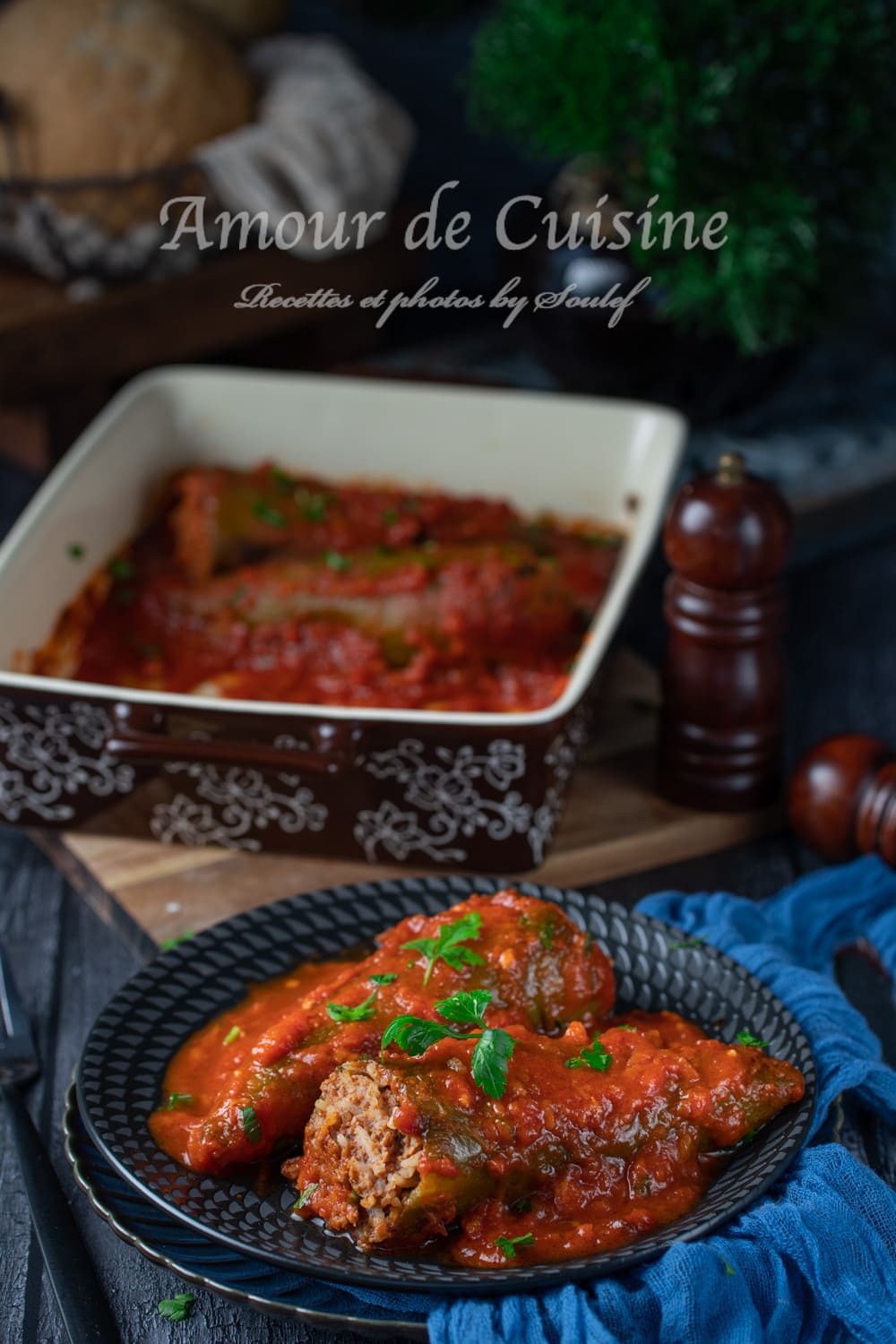 Recette de poivrons farcis facile, poivron farci à la viande hachee plat de la cuisine algerienne