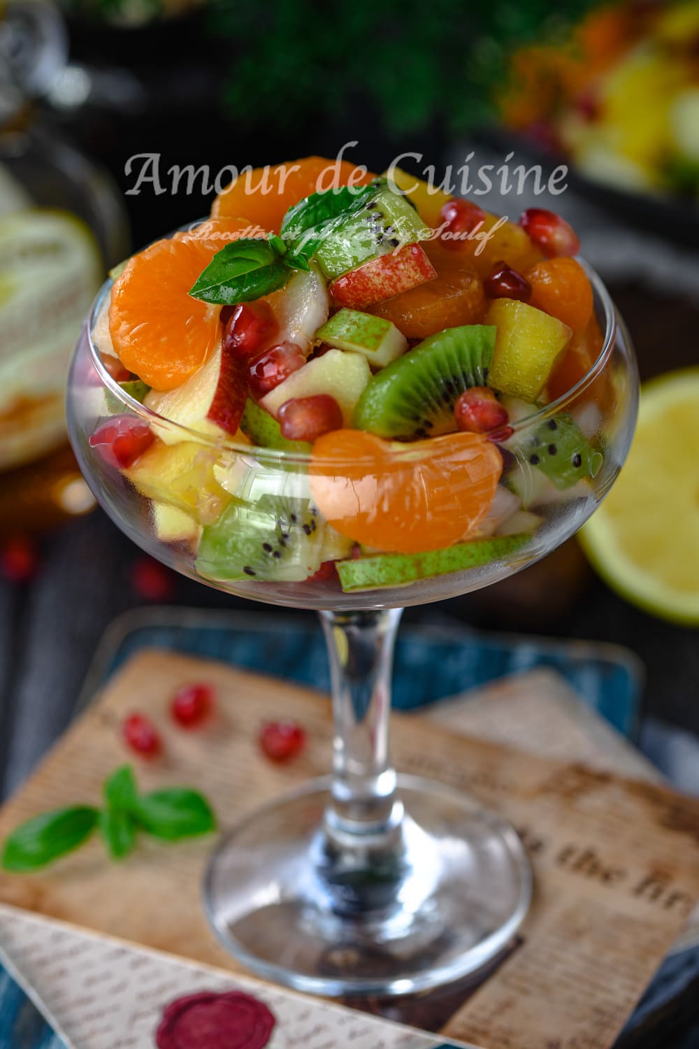 Salade de fruits frais d'hiver au sirop d'erable