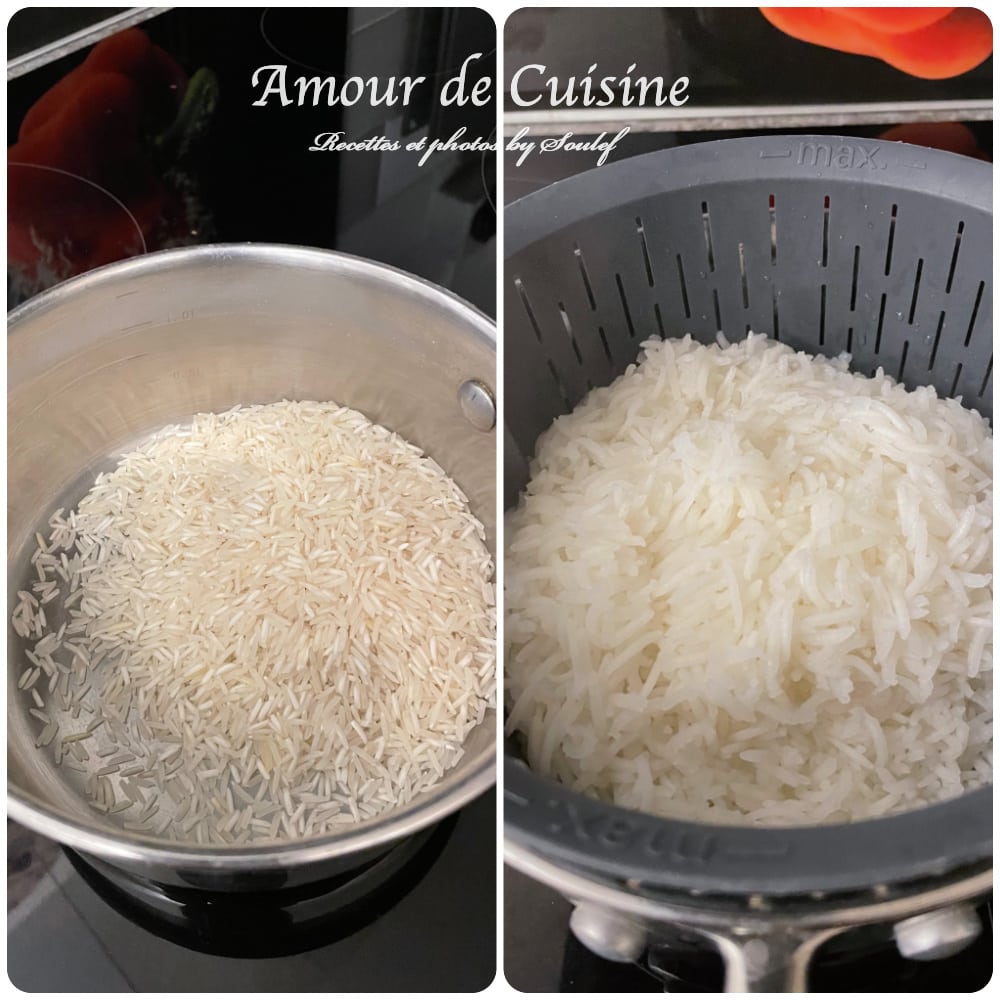 cuisson du riz blanc