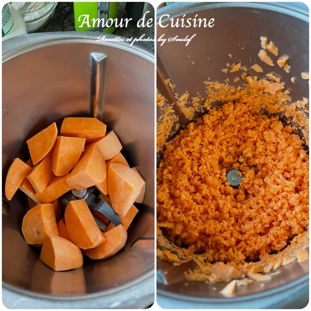 comment raper ou mixer la patate douce au thermomix