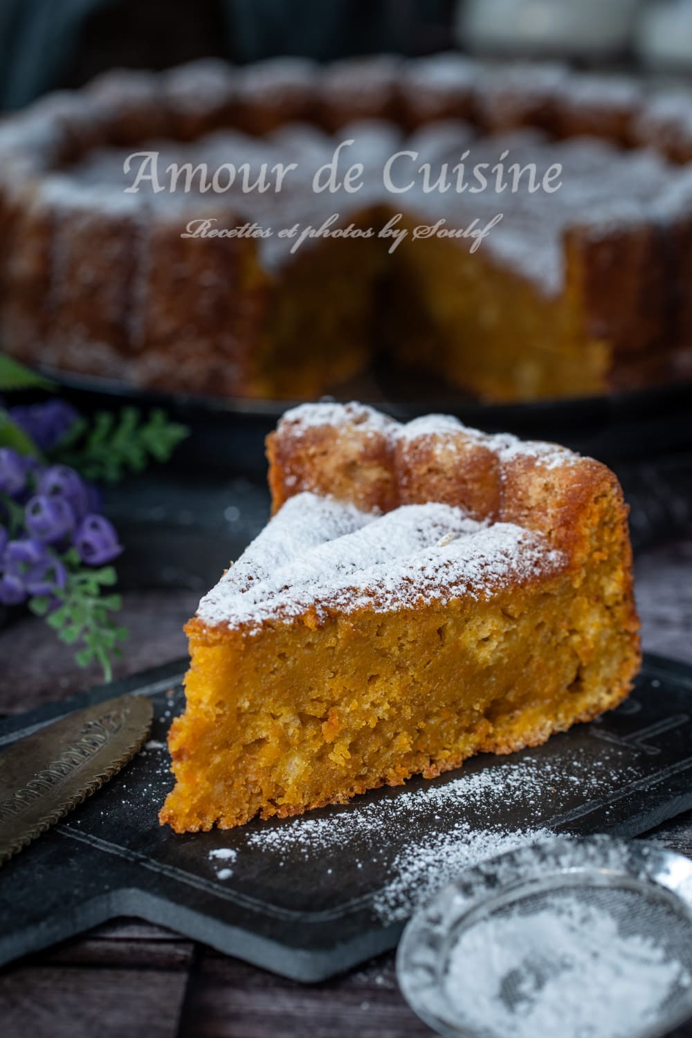 Gateau de patate douce à la vanille