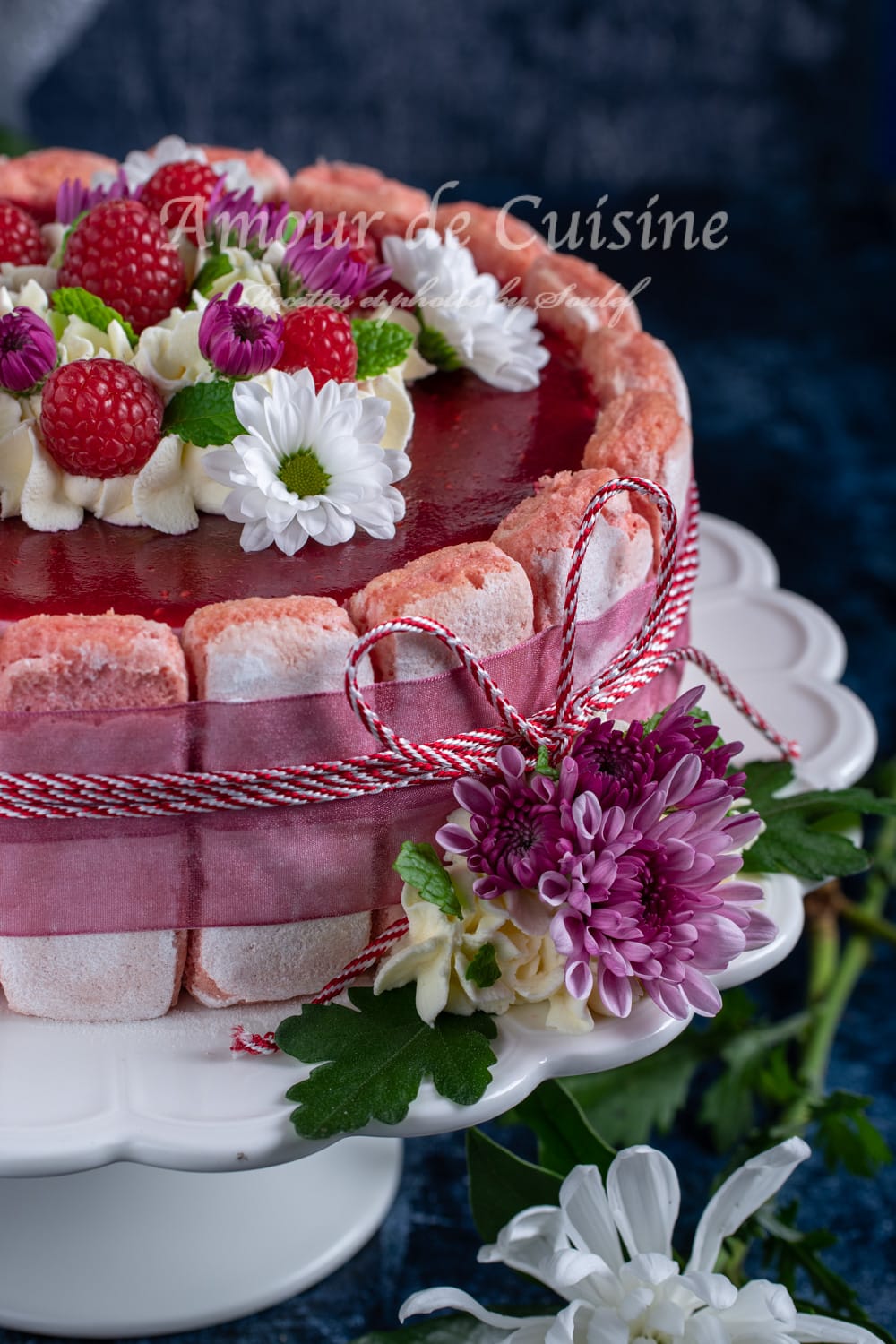 Recette de charlotte aux framboises facile au mascarpone et biscuits de Reims