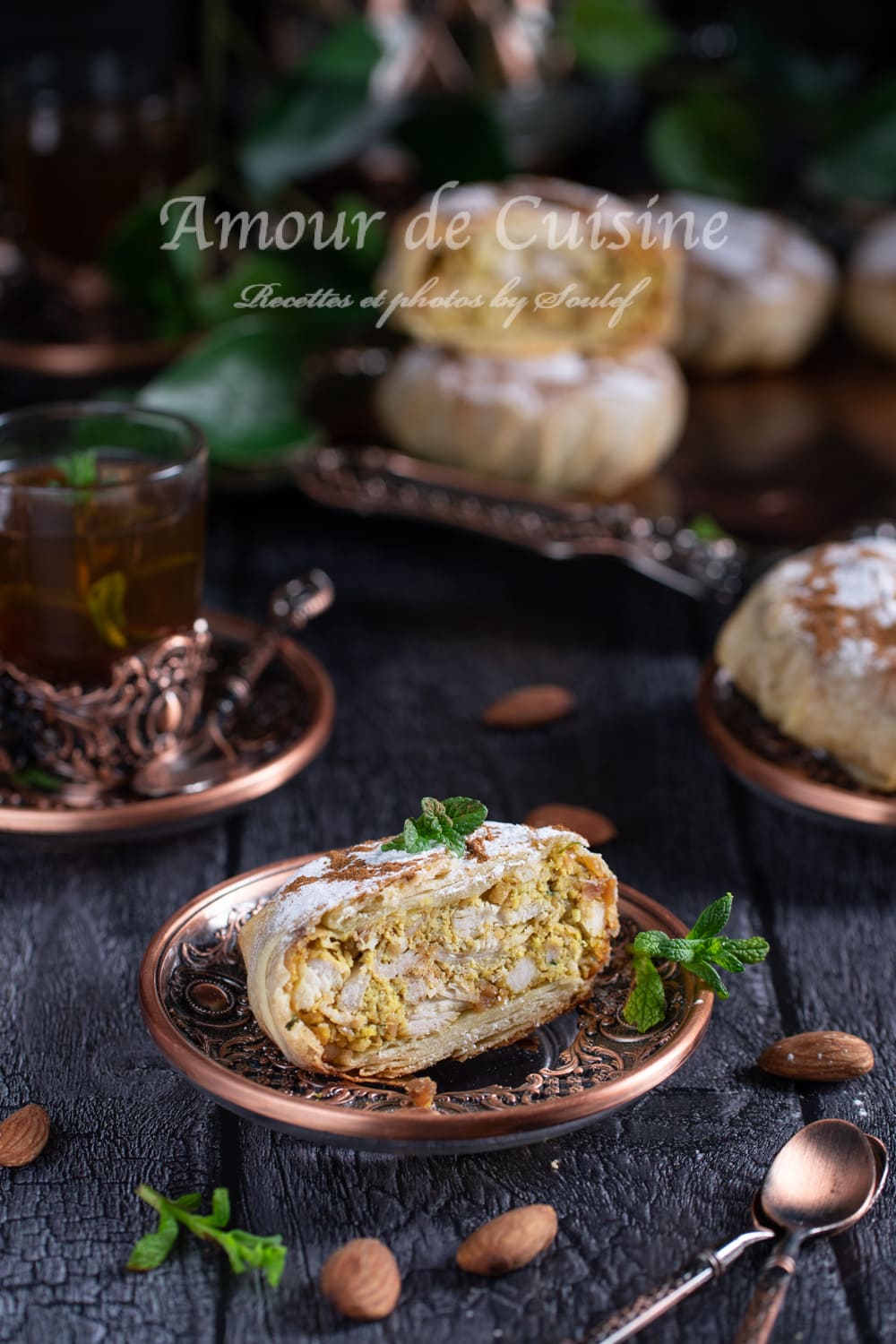 Pastilla marocaine au poulet et amandes (bastilla)