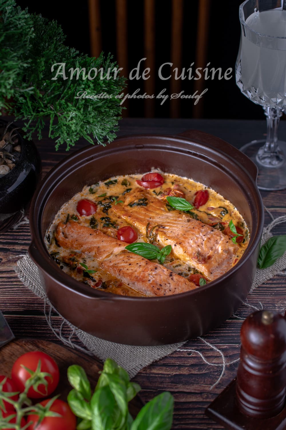 Tuscan Salmon with Creamy Spinach Sauce