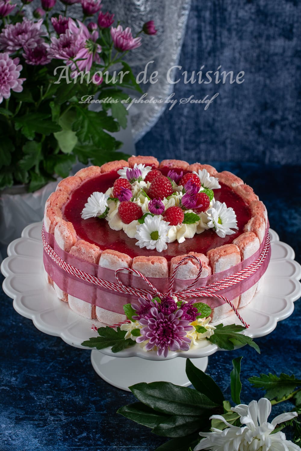 Recette de charlotte aux framboises facile au mascarpone et biscuits de Reims