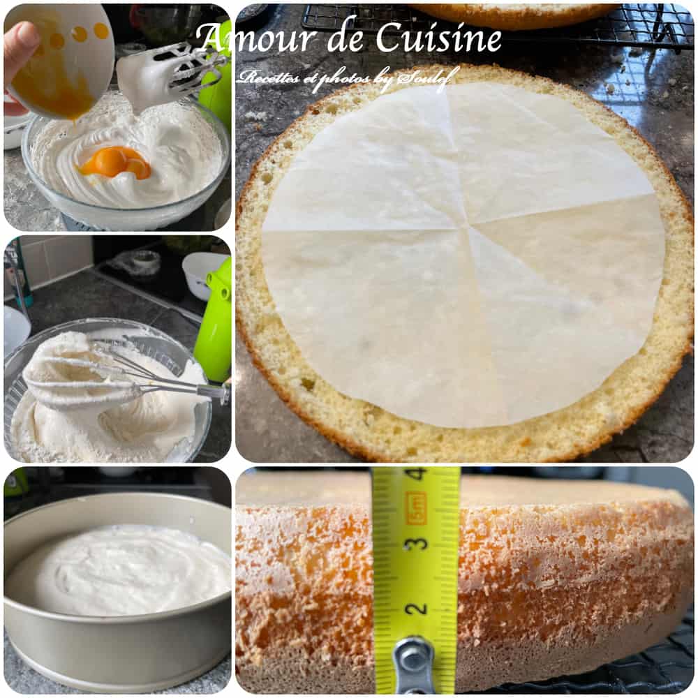 preparation de la genoise à la vanille