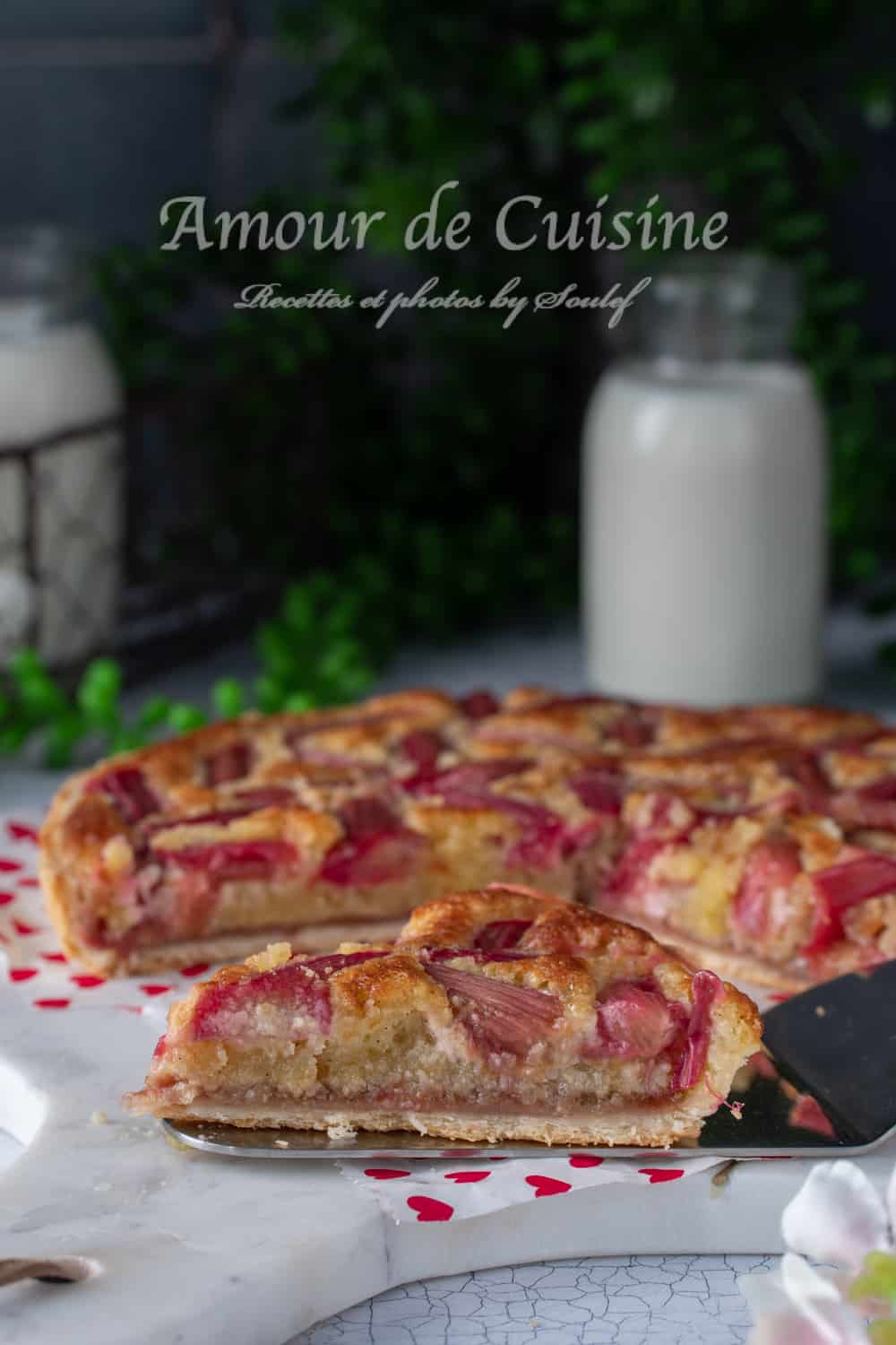 tarte amandine à la rhubarbe