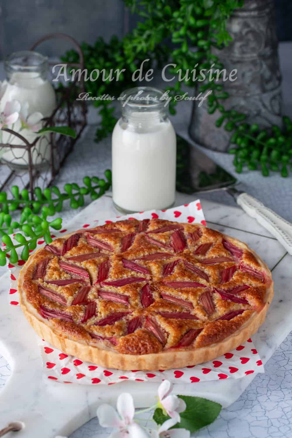 tarte amandine à la rhubarbe