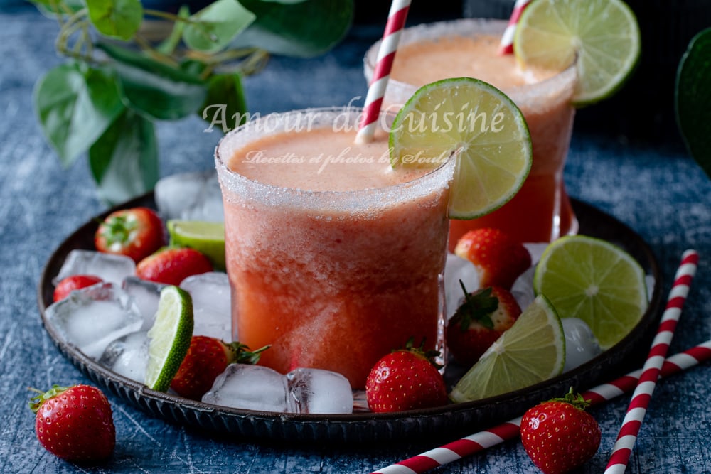 Margarita aux fraises sans alcool