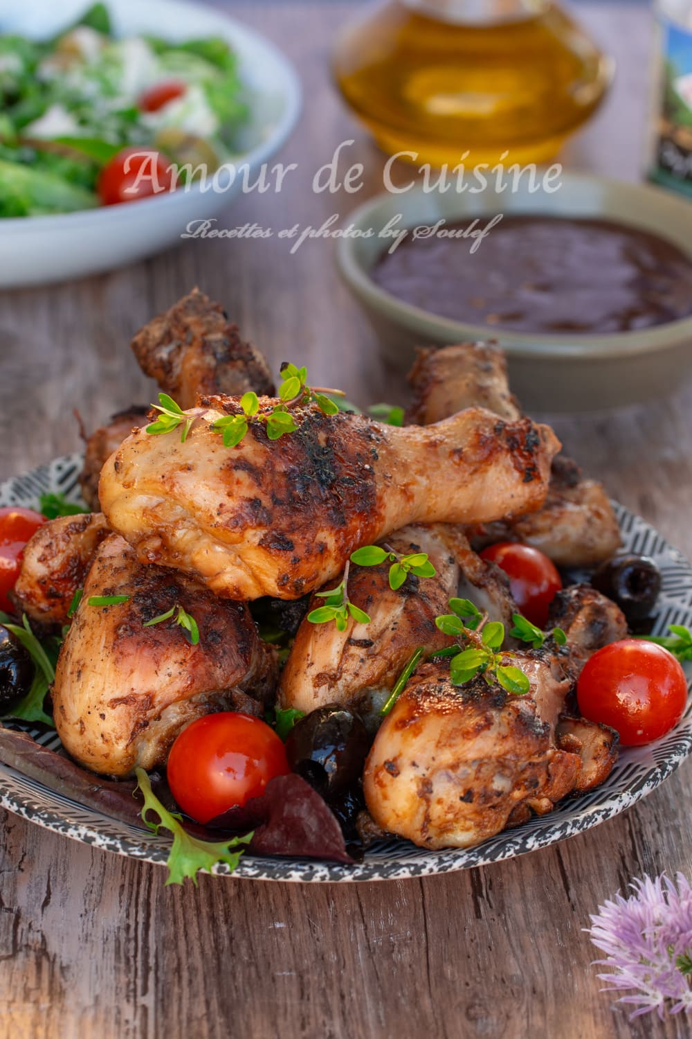 Pilons de poulet grillés au barbecue BBQ