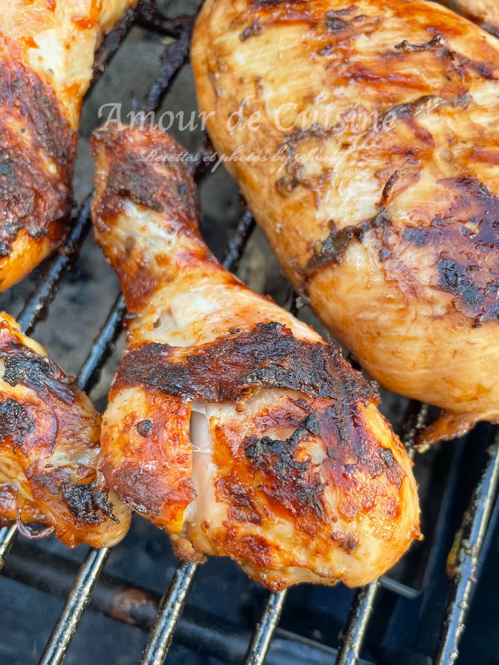 Pilons de poulet grillés au barbecue BBQ