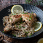 Cuisses de poulet au citron et champignons