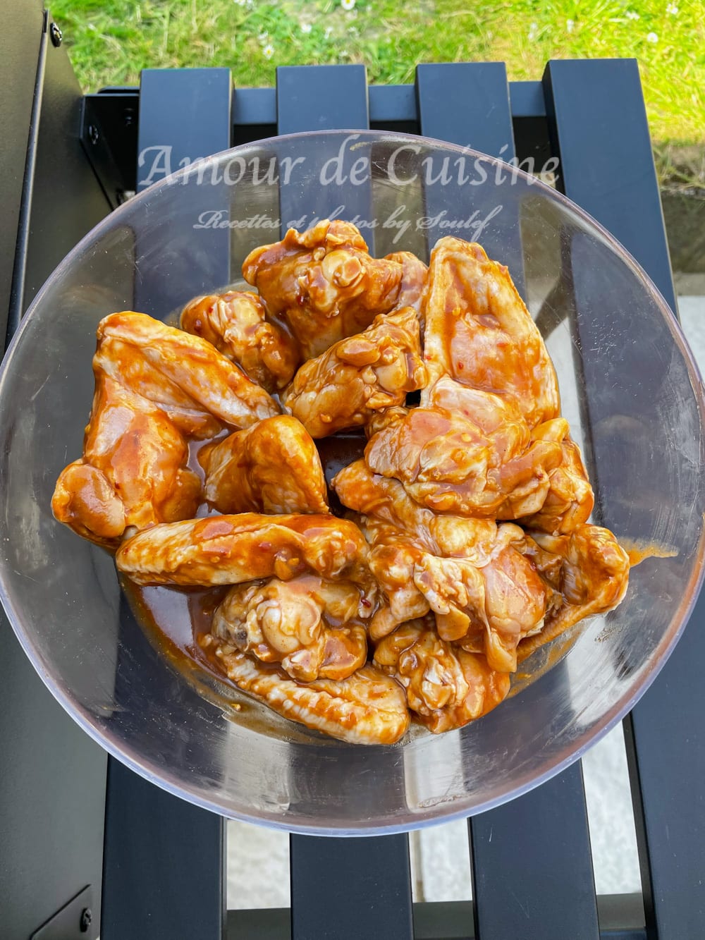 marinade barbecue des ailes de poulet