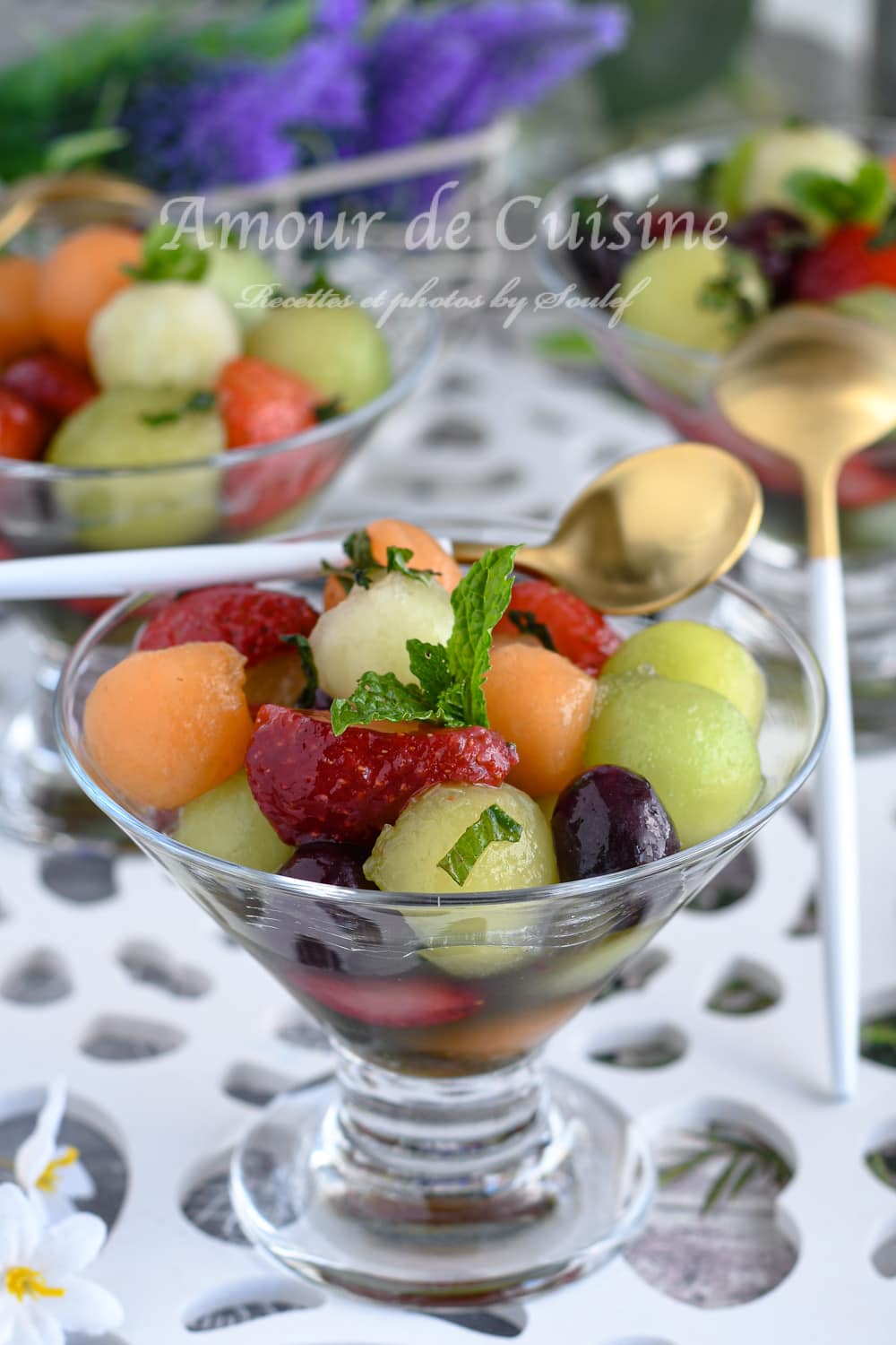 Salade de melon et cantaloupe