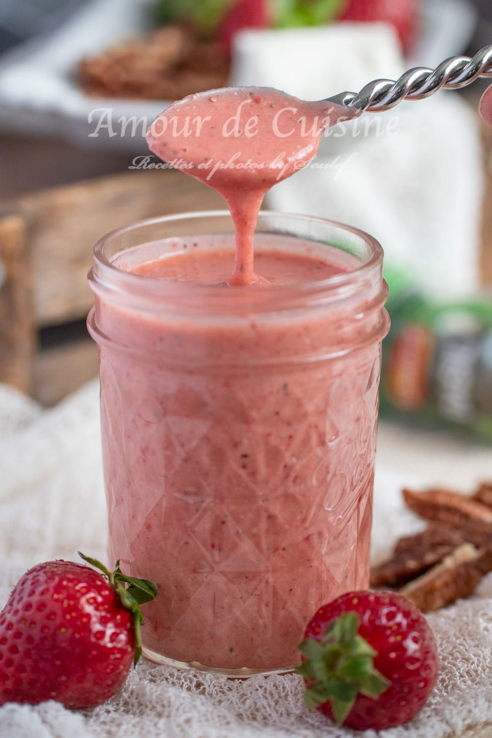 Sauce vinaigrette aux fraises et feta