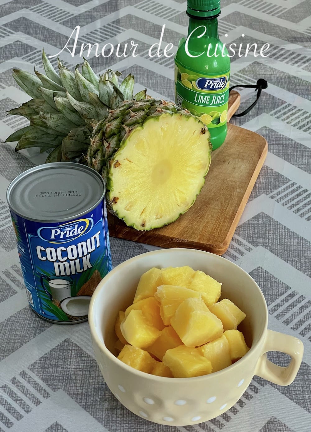 ingredients du sorbet pina colada