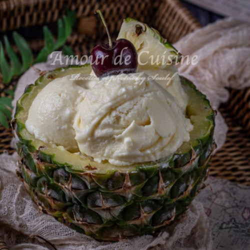 recette sorbet pinacolada à l'ananas et noix de coco 4