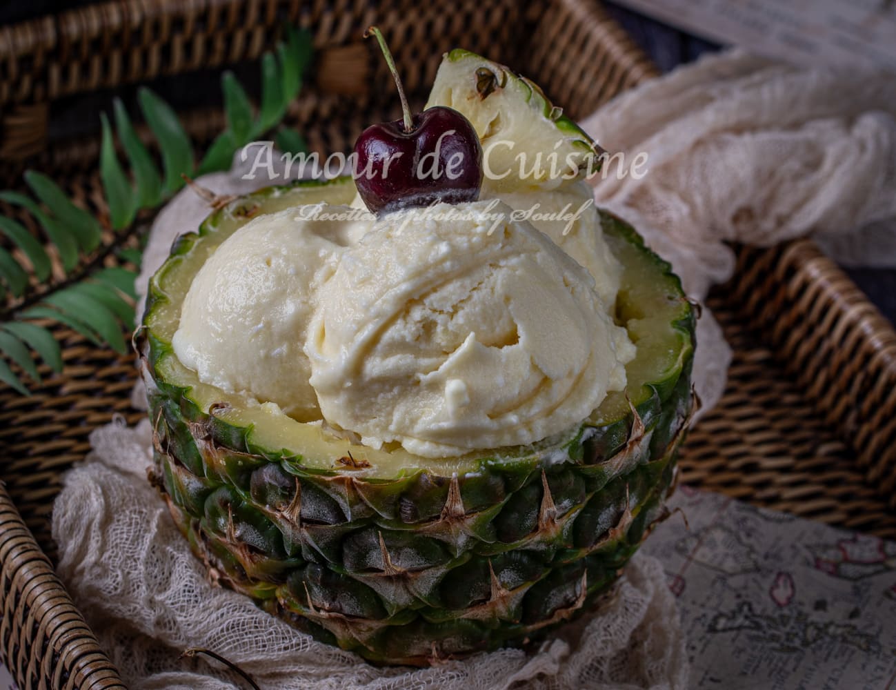recette sorbet pinacolada à l'ananas et noix de coco 4