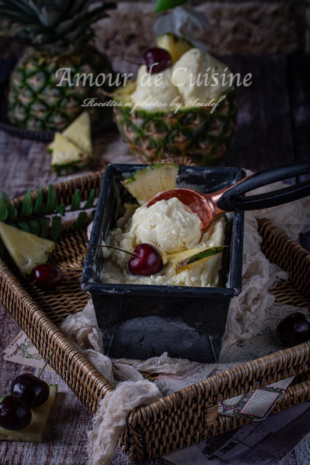 Sorbet Pina Colada - Ananas et noix de coco